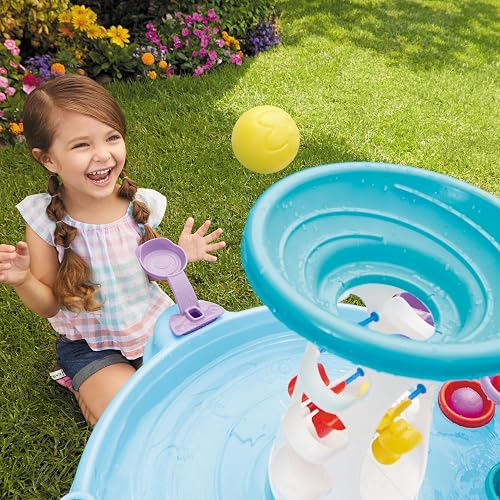 Little TIKES, Spinning Seas Water Table, Mesa de Agua para Niños, con Noria y Lanzador de Bolas, Juguetes Interactivos