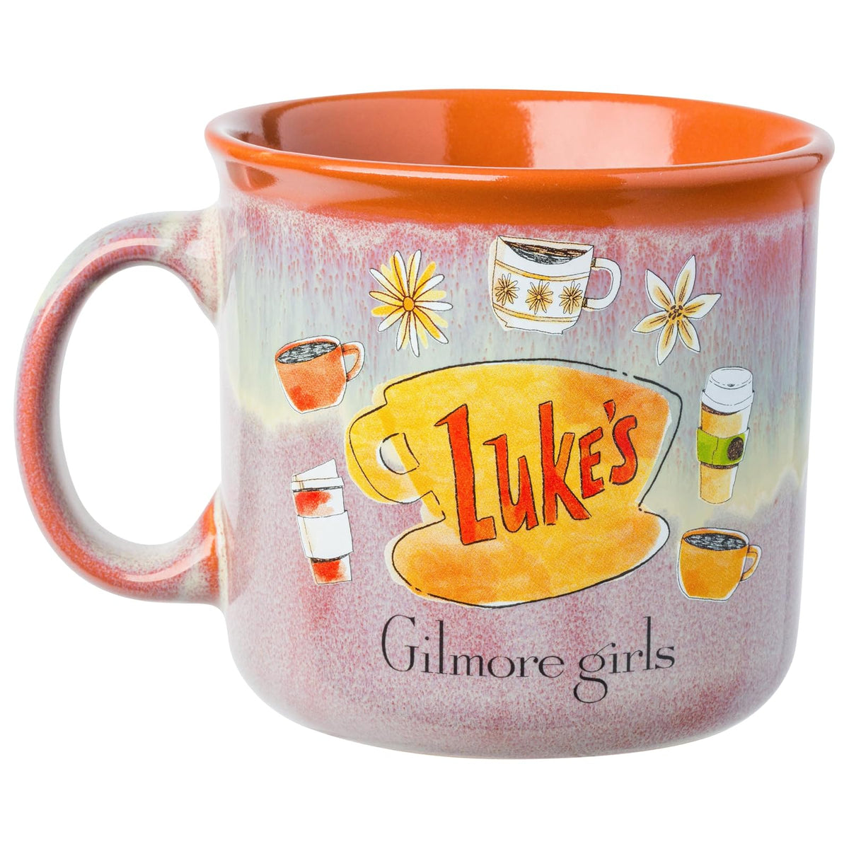 Silver Buffalo Gilmore Taza de Cerámica Brillante Luke's Diner 20 onzas | Para niñas, logotipo de Luke's Diner, decoración temática Gilmore Girls