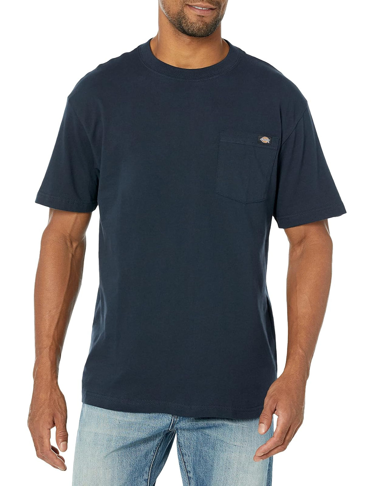 Dickies Heavyweight Camiseta con Bolsillo para Hombre - Azul marino oscuro - M