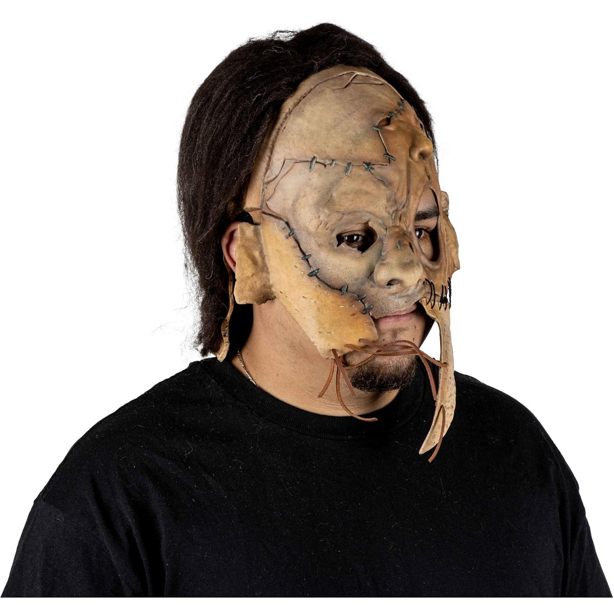 REV Máscara Látex Nicotero Leatherface, Licencia Oficial The Texas Chain Saw Massacre, Máscara Facial Unitalla, Disfraz Realista de Halloween, Cosplay y Fiestas