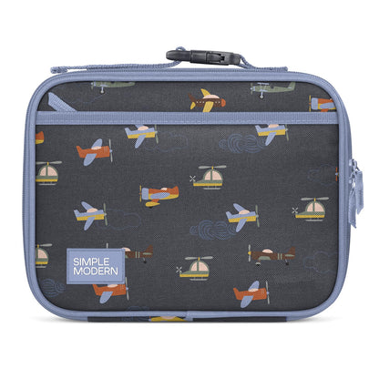 Simple Modern Fiambrera Infantil Reutilizable con Bolsillos, 4 L - Polyester - -Wheels Up