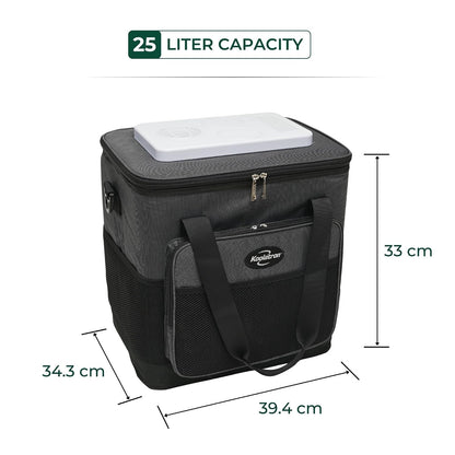 Koolatron - Enfriador eléctrico portátil con Enchufe de 12 V, 26 Cuartos de galón (25 l), Nevera portátil de Coche con Cable de alimentación CC, Correa de Hombro Ajustable, Almacenamiento de Cables