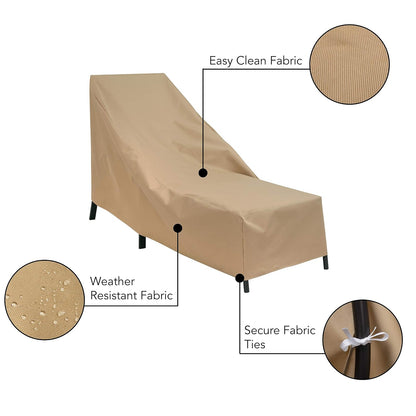 Modern Leisure Patio Chaise Lounge Cover, Waterproof & Weatherproof