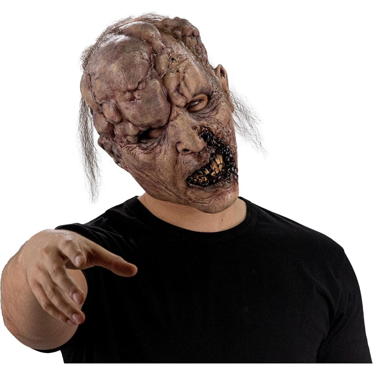 Ghoulish Productions Máscara De Látex Tumoral Deceased, Accesorio Látex Cosplay Zombie Enfermo, Disfraz Aterrador para Halloween y Fiestas Temáticas, Cosplay Zombi Tumor, Diseño Artesanal