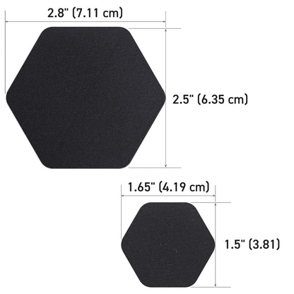 GEAR AID - Cinta Hexagonal Tenacious de 2.5 Pulgadas y 1.5 Pulgadas, Parches de reparación de Tela para Exteriores microRipstop Que se Pela y Pega para Fijar Agujeros y Quemaduras en Chaquetas de