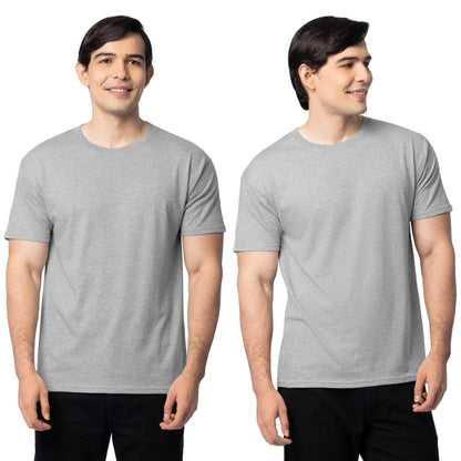 Fruit of the Loom Playera Eversoft con Bolsillo para Hombre, Paquete de 2 - M - Crew - Paquete de 2 - Gris jaspeado