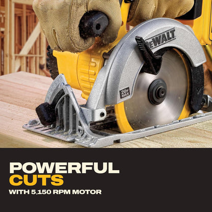 DEWALT Sierra Circular 6-1/2 Pulgadas 20V MAX* (Solo herramienta) DCS391B