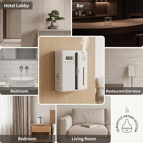 Máquina de Aromaterapia Inteligente | Aromatizantes Silencioso con Nebulización para Hogar, Hotel y SPA