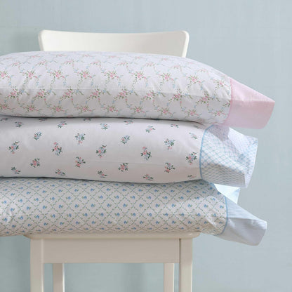 Laura Ashley - Juego de sábanas King de algodón percal Transpirable, 200 Hilos, decoración Floral para el hogar (Rosa, King)