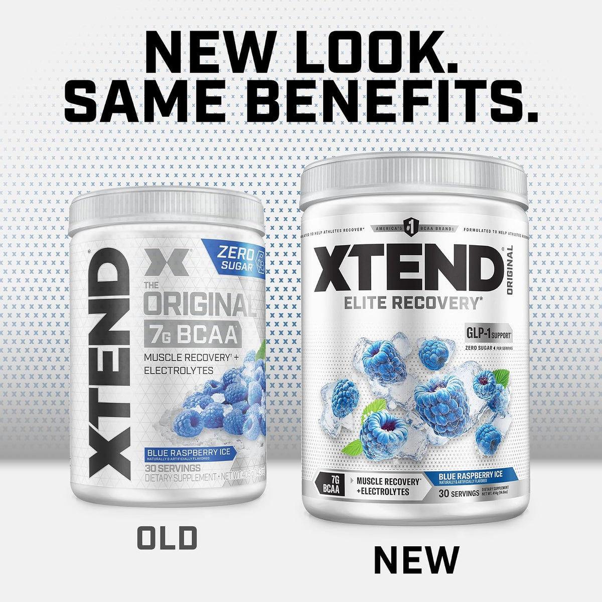 XTEND Original BCAA Sabor Frambuesa Azul, 30 Servicios. Suplemento Alimenticio a base de Aminoácidos