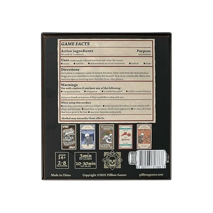 Pillbox Games Efectos Secundarios: desata la diversión y el Caos usando Terapia y medicamentos en Este Juego de Cartas de Golpe para 2 a 8 Jugadores