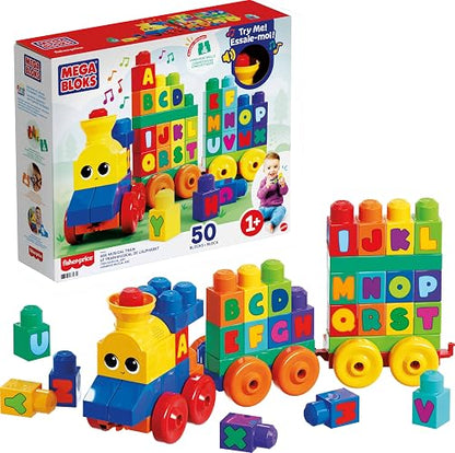 Mega Bloks ABC Tren De Aprendizaje (50 Piezas)