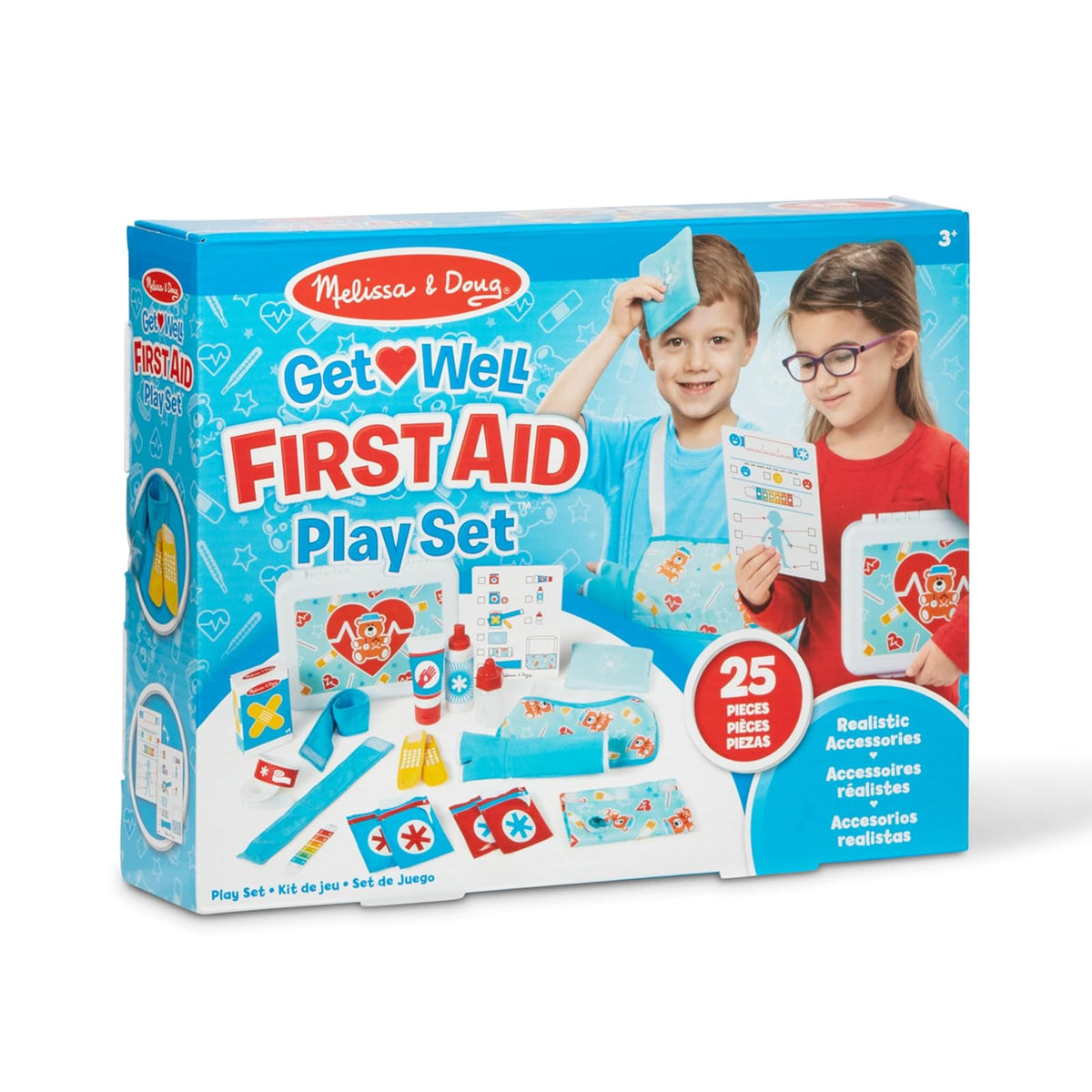 Melissa & Doug Kit Get Well para Juego de Primeros Auxilios – 25 Piezas de Juguete