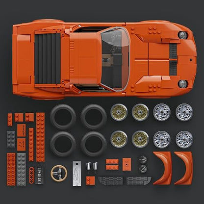 Mattel Brick Shop Hot Wheels, Juguete De Construcción, Premium Lamborghini Premium Lamborghini Miura P400 SV Armable, para Coleccionistas y 10+ Años