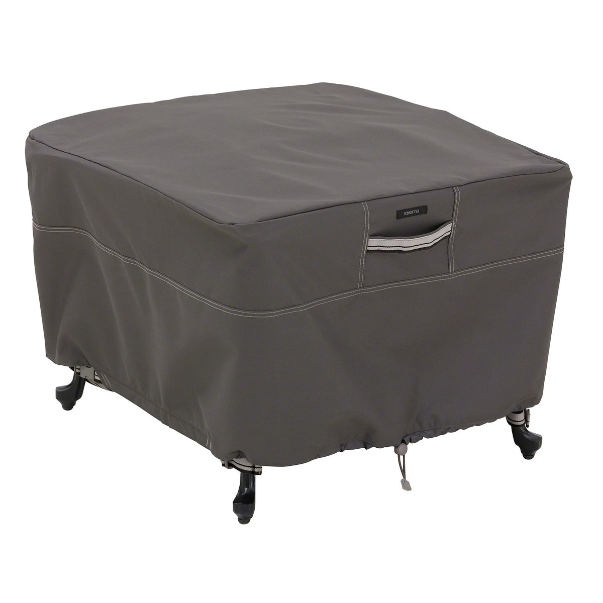 Classic Accessories Ravenna - Funda Cuadrada para Mesa de Patio o otomana de 26 Pulgadas, Resistente al Agua