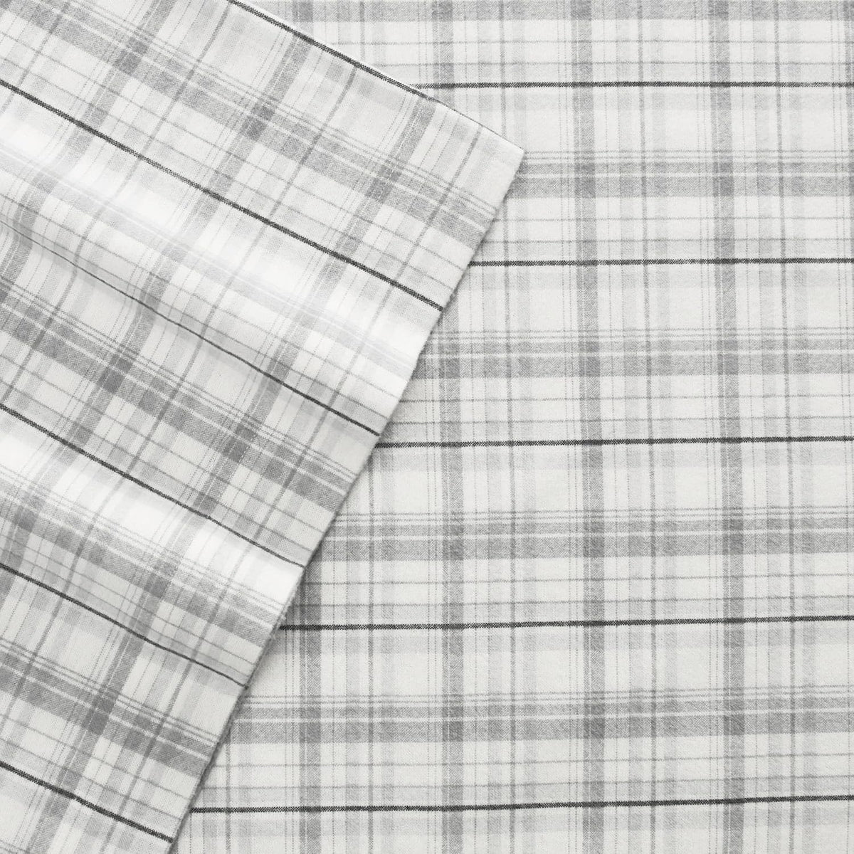 Eddie Bauer Beacon Hill Flannel Sheet Set Twin Gray