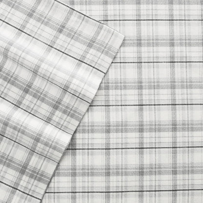 Eddie Bauer Beacon Hill Flannel Sheet Set Twin Gray
