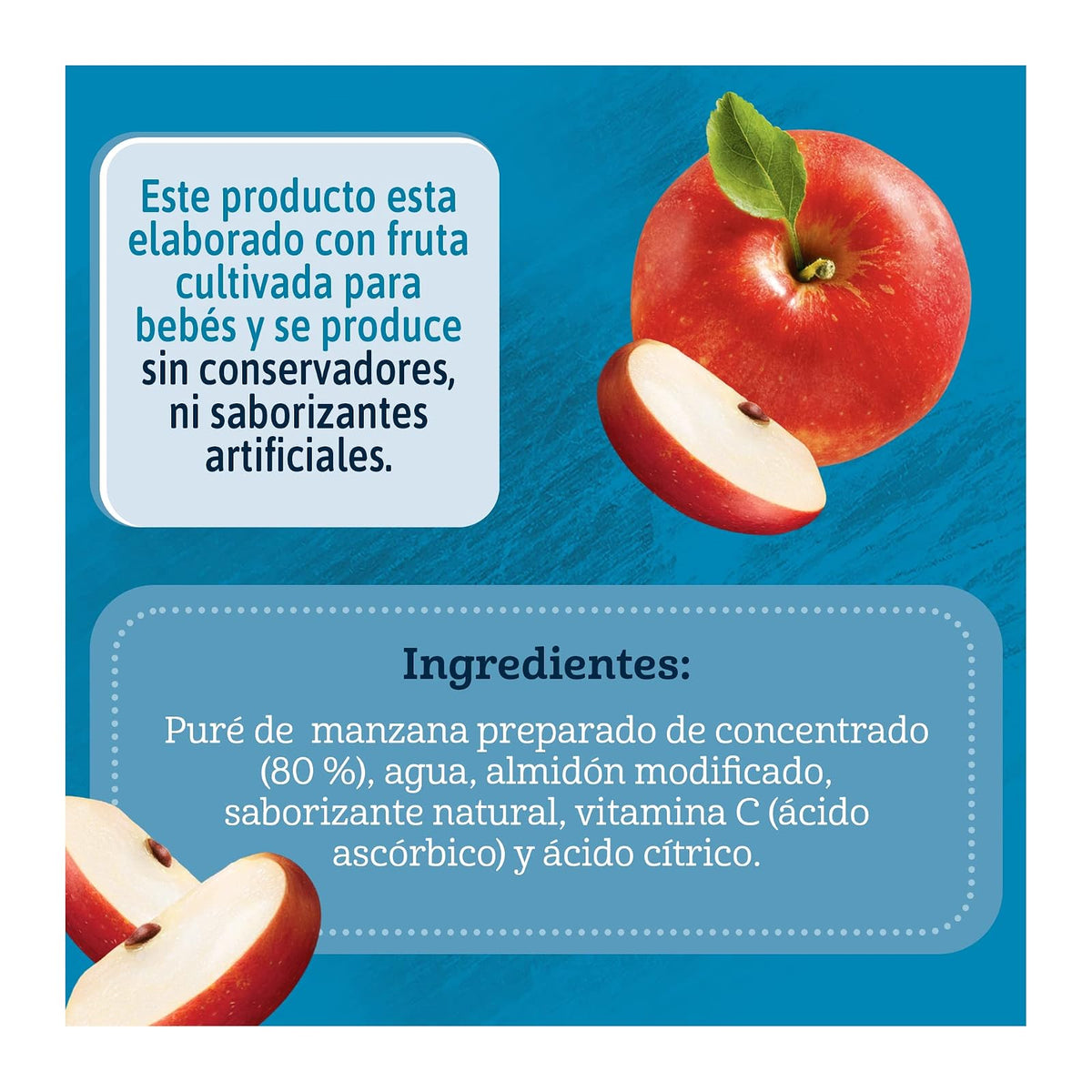 Gerber Papilla Etapa 2, Manzana, Paquete de 12 Piezas de 113g c/u