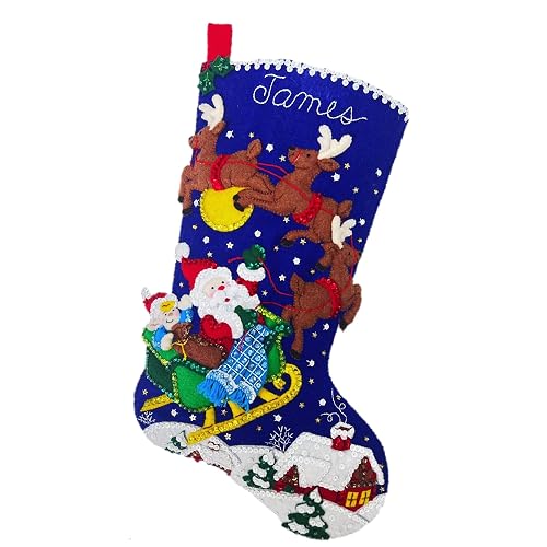 Bucilla - Apliques de fieltro para hacer medias de 45,7 cm, ideal para manualidades y manualidades, 89536E