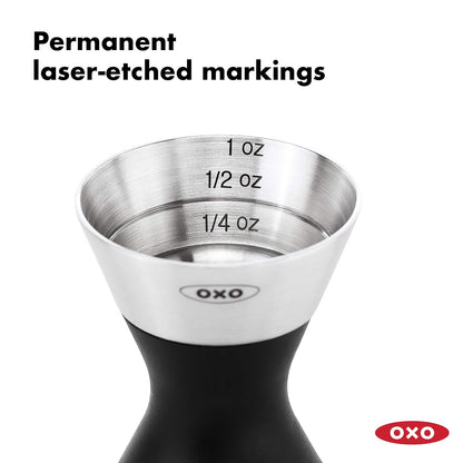 OXO Good Grips 3105000 SteeL Double Jigger, No aplica, Silver
