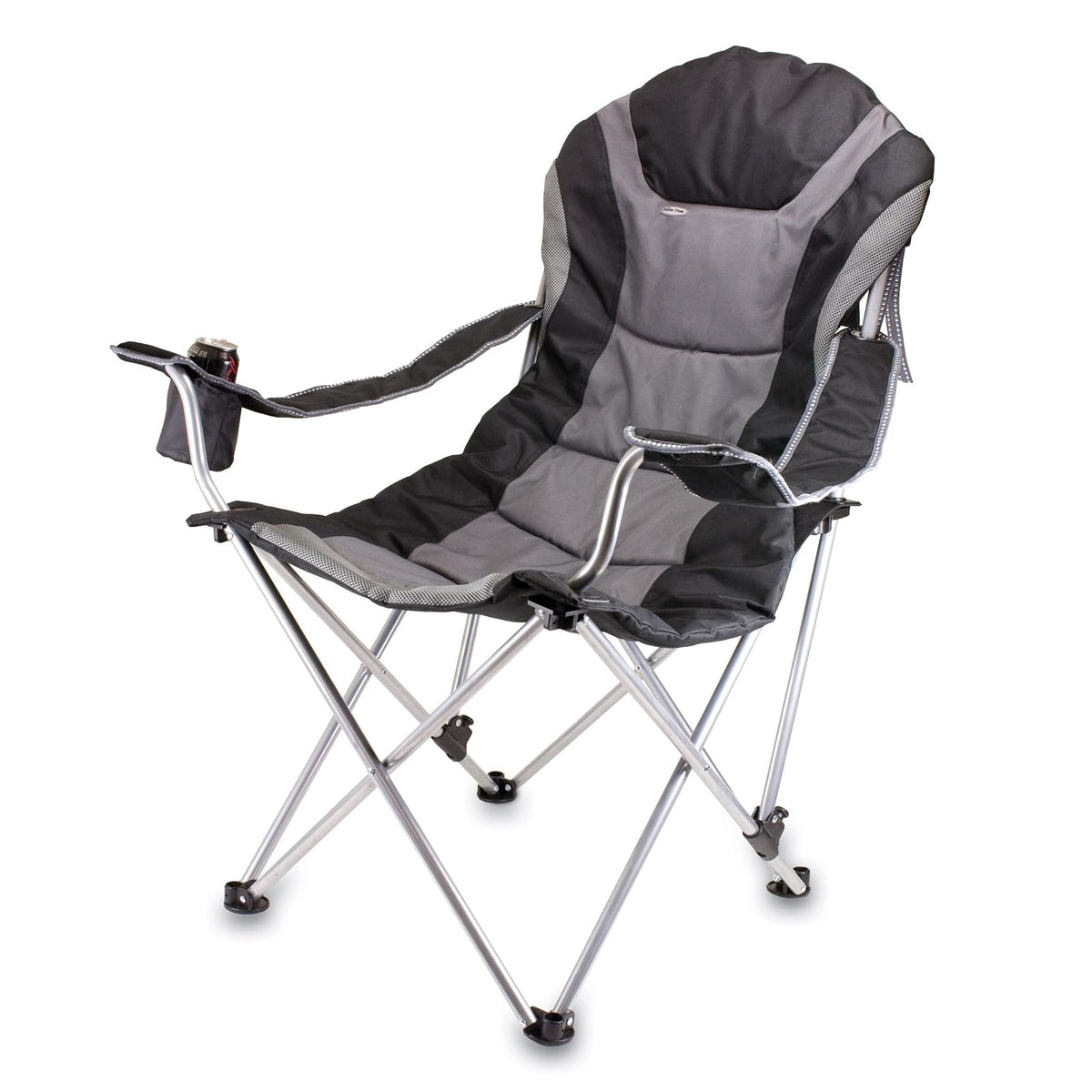 PICNIC TIME - Silla reclinable portátil, Color Negro y Gris