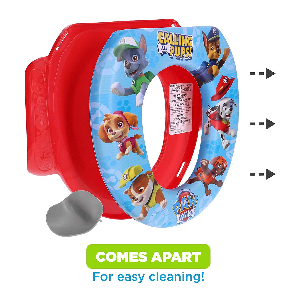 Nickelodeon PAW Patrol 'Calling All Pups' - Asiento Suave para Ir al Baño, Cojín Suave, Entrenamiento, Seguro, Fácil de Limpiar