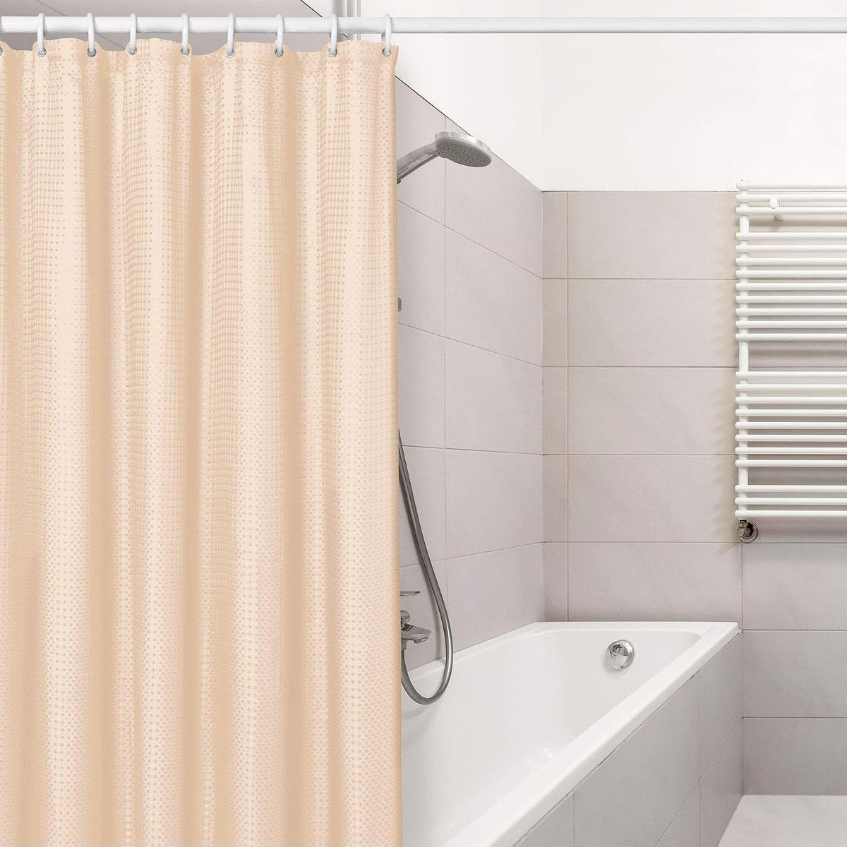 Art & Home Cortina para baño 100% Poliéster HB-5961, 180 x 180 cm