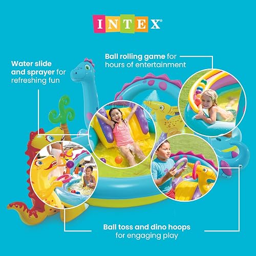 Intex 11 x 7.5 x 44 Pulgadas Dinoland Play Center - Piscina Inflable al Aire última intervensión para niños