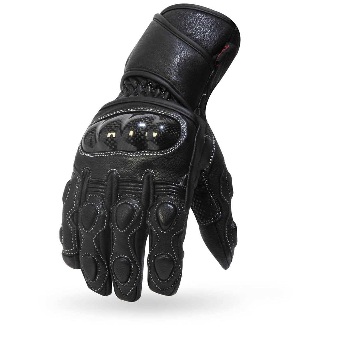 TORC Guantes de Motocicleta de Carreras para Hombres Dorados - M - Negro (Black)