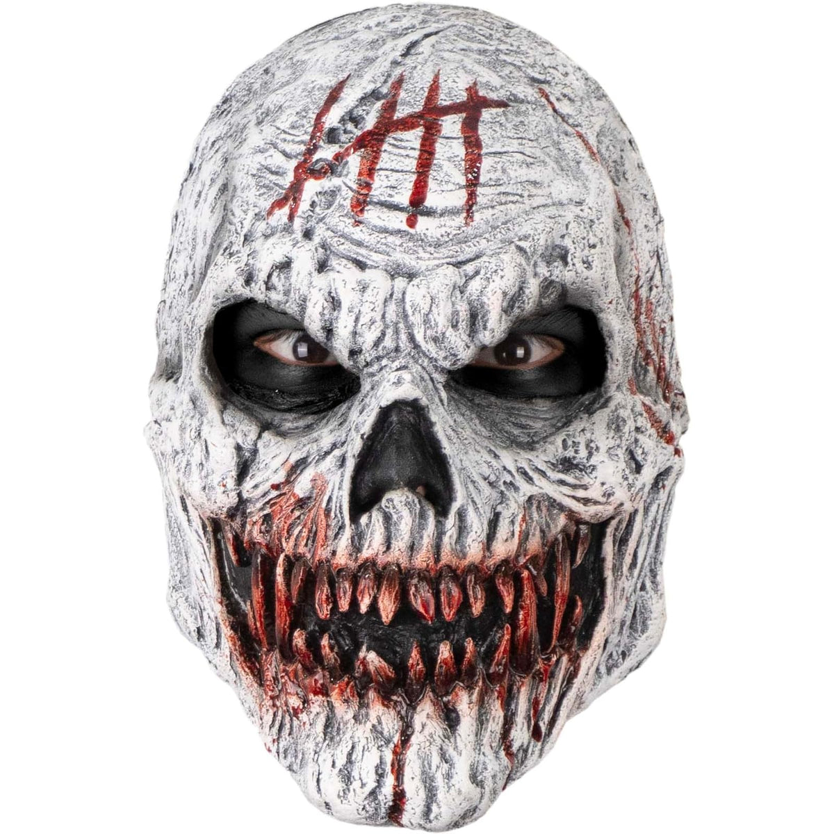 Ghoulish Productions Máscara De Látex Skull fangs gore Monster, Urban Mask Monstruo Creepy, Disfraz Aterrador para Halloween y Fiestas Temáticas, Cosplay Calavera, Diseño Artesanal Face Mask