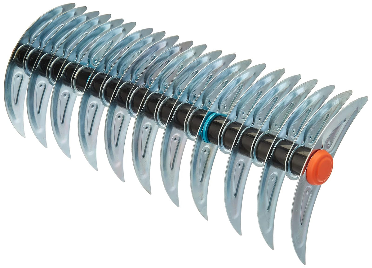 Gardena Combisystem - Rastrillo de Corte para Quitar Musgo y Fieltro de césped, 35 cm de Ancho de Trabajo, Acero Hecho también Adecuado para rastrillar Basura y Piedras (3392-20)