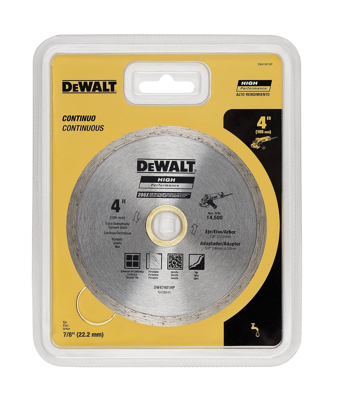 DEWALT DW47401HP Disco Diamantado 4 x 0.080 x 5mm Continuo de corte