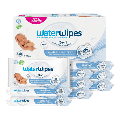 WaterWipes Value - Toallitas húmedas para bebé, 540 Count