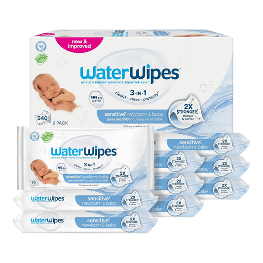 WaterWipes Value - Toallitas húmedas para bebé, 540 Count