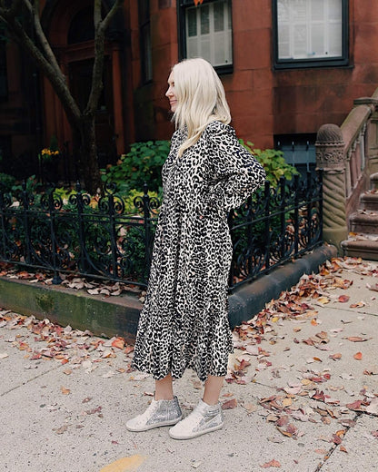 The Drop Vestido Midi Para Mujer, Estampado de Leopardo, por @somewherelately