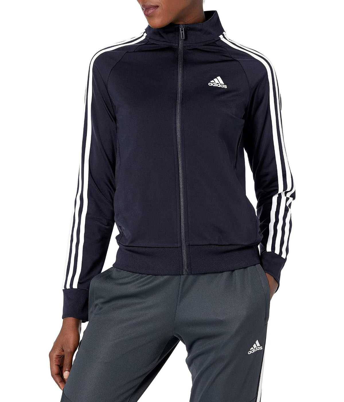 Adidas Essentials Warm-up Slim 3 Rayas Track Parte Superior Track Parte Superior para Mujer