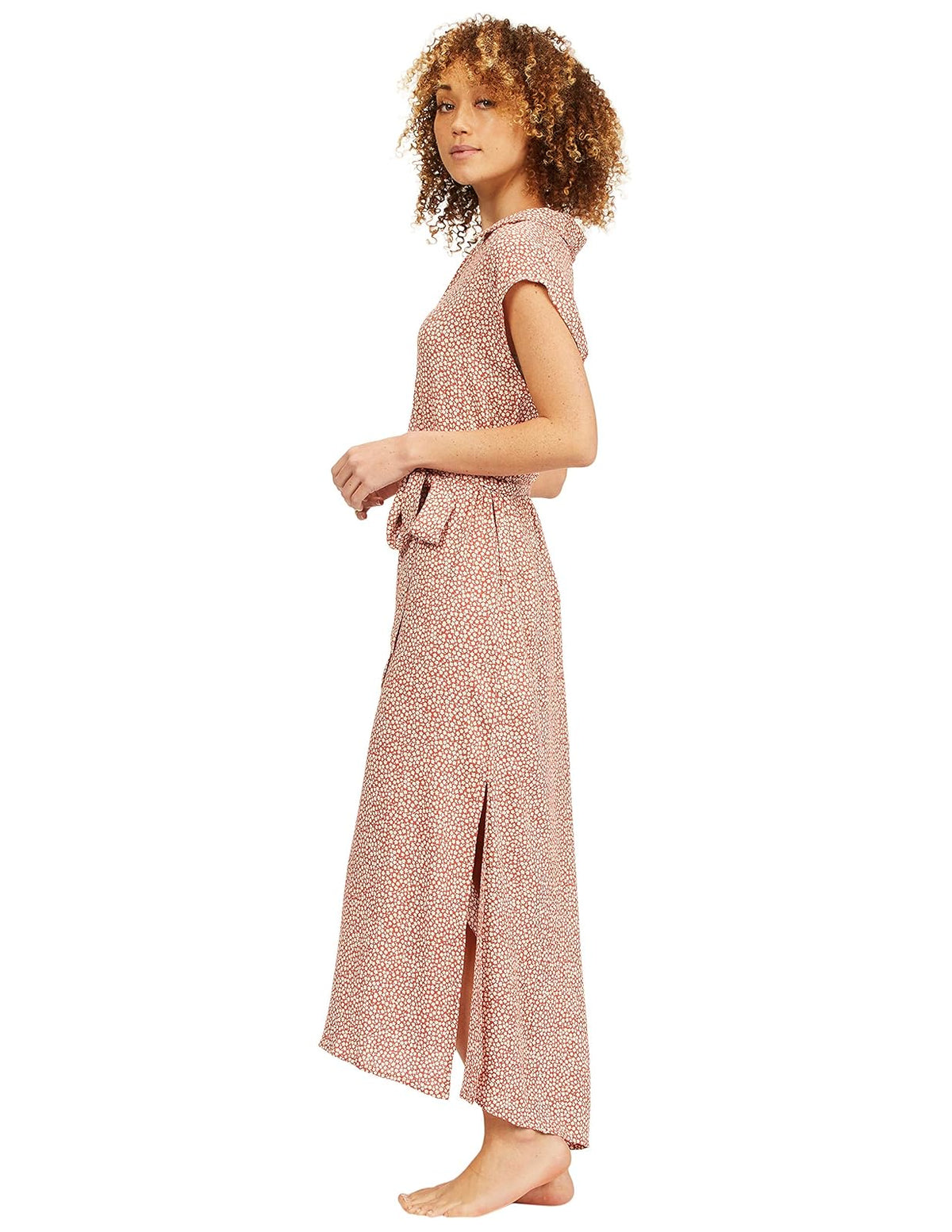 BILLABONG Lovely Ways Button Front Midi Dress Vestido informalMujer
