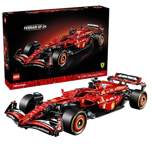 LEGO Technic Auto Ferrari SF-24 F1 Kit de Modelo para Adultos, construye tu Propio vehículo de Carreras, Set Ideal como Regalo para Aficionados a la Fórmula Uno 42207