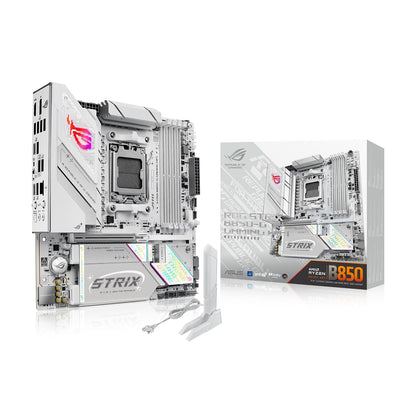 ASUS ROG Strix B850-G WiFi para Juegos AMD AM5 B850 mATX, Placa Base Avanzada AI PC Ready, 14+2+1 etapas de alimentación, Ranuras DDR5, 4X Ranuras M.2, PCIe® 5.0 Ready, WiFi 7, 2.5G LAN, USB 20Gbps