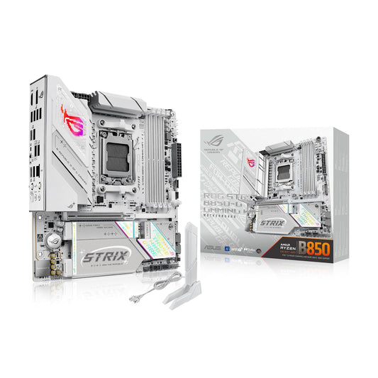 ASUS ROG Strix B850-G WiFi para Juegos AMD AM5 B850 mATX, Placa Base Avanzada AI PC Ready, 14+2+1 etapas de alimentación, Ranuras DDR5, 4X Ranuras M.2, PCIe® 5.0 Ready, WiFi 7, 2.5G LAN, USB 20Gbps