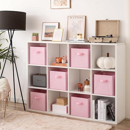 GRANNY SAYS Cubos Almacenaje, Pack de 6 Cubos de Almacenamiento 27x27, Cajas Almacenaje Tela, Cestas Organizadoras, Cajas Organizadoras Plegable, Kallax Accesorios, Cajas para Estanterias, Rosa