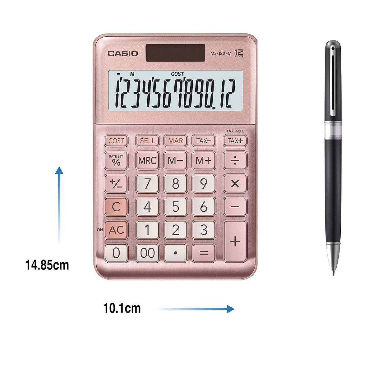 Casio MS-120FM-PK Calculadora de Escritorio Color Rosa Metálico