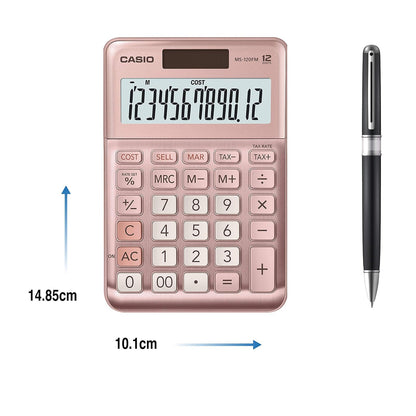 Casio MS-120FM-PK Calculadora de Escritorio Color Rosa Metálico