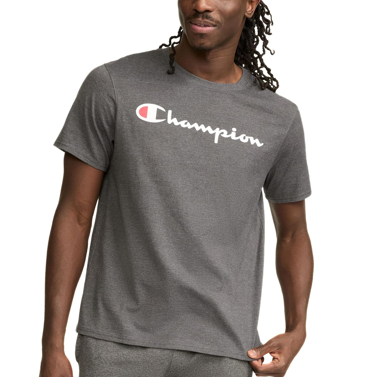 Champion LIFE Playera Cuello Redondo para Hombre - XL - Granite Heather-Y07718