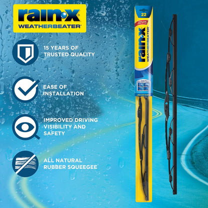 Rain-X WeatherBeater Limpiaparabrisas de Repuesto 820145, 66 cm y 46 cm, Paquete de 2