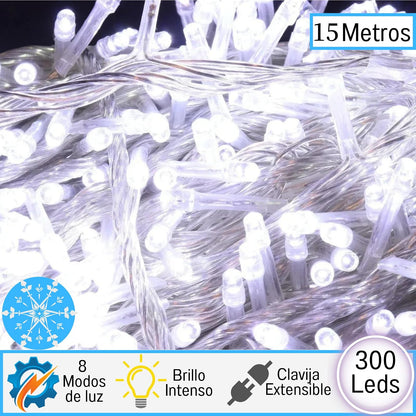 Series de Luces led - Luces de Navidad con 8 modos de iluminación Guirnalda de Luces de Navidad