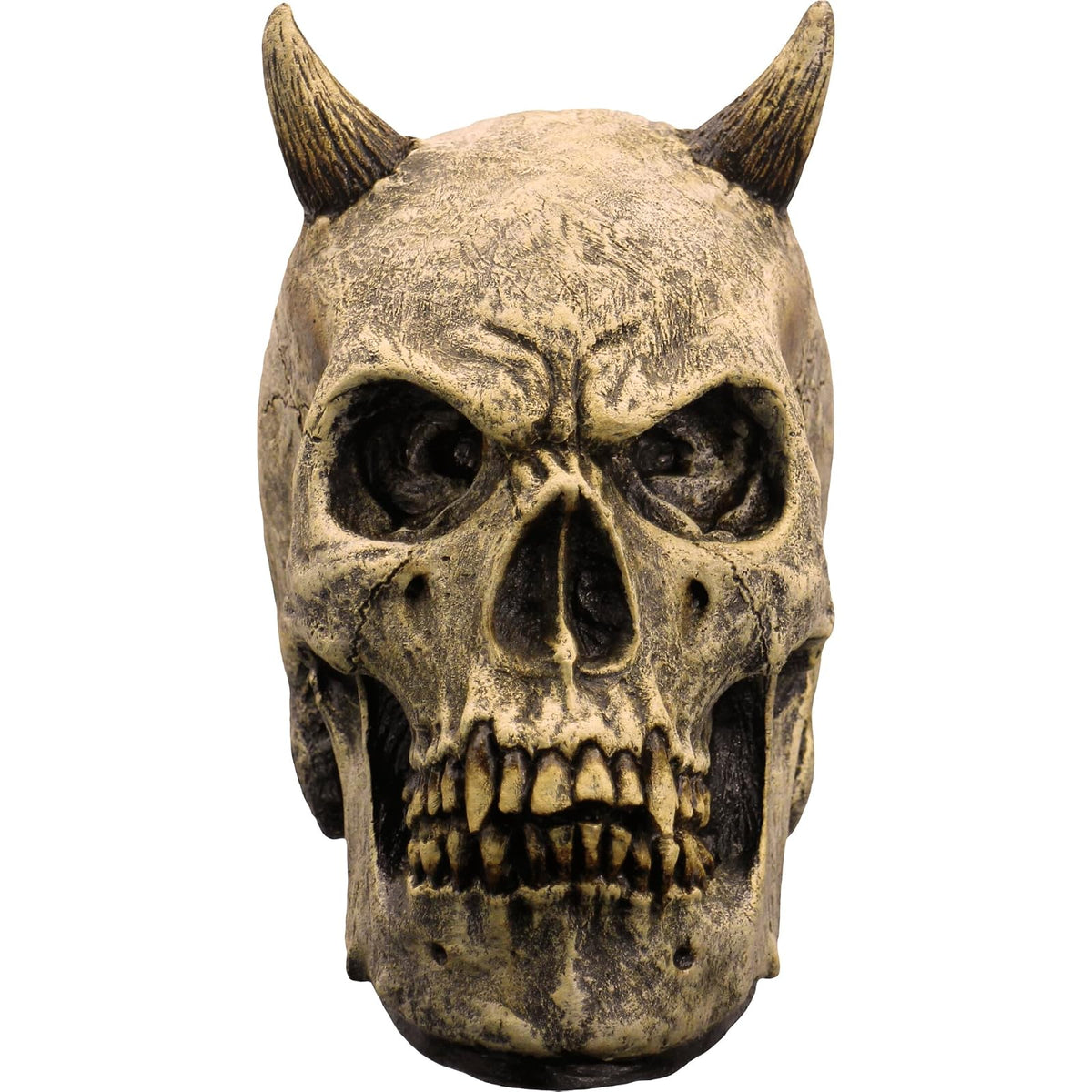Ghoulish Productions Skull Devil Prop, Artículo Decorativo de Craneo de Diablo, Adorno para Decoración de Halloween de Cabeza de Calaca Ideal para Casa de Terror