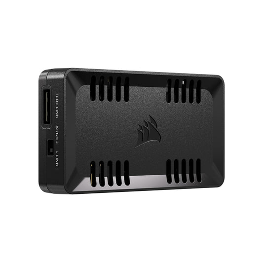 CORSAIR COMMANDER DUO iCUE LINK RGB Controlador del Ventilador y de Iluminación – Controla 12 Ventiladores Mediante Cadena Tipo Daisy-Chain PWM, Dos Sensores de Temperatura Flexibles Incluidos – Negro