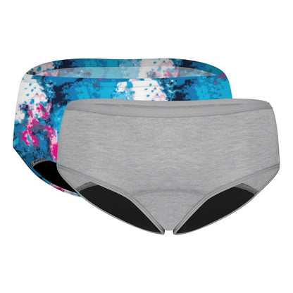 Hanes Panty de Algodón para Niña, Paquete de 6 - 12 Años - Gris - Estampado
