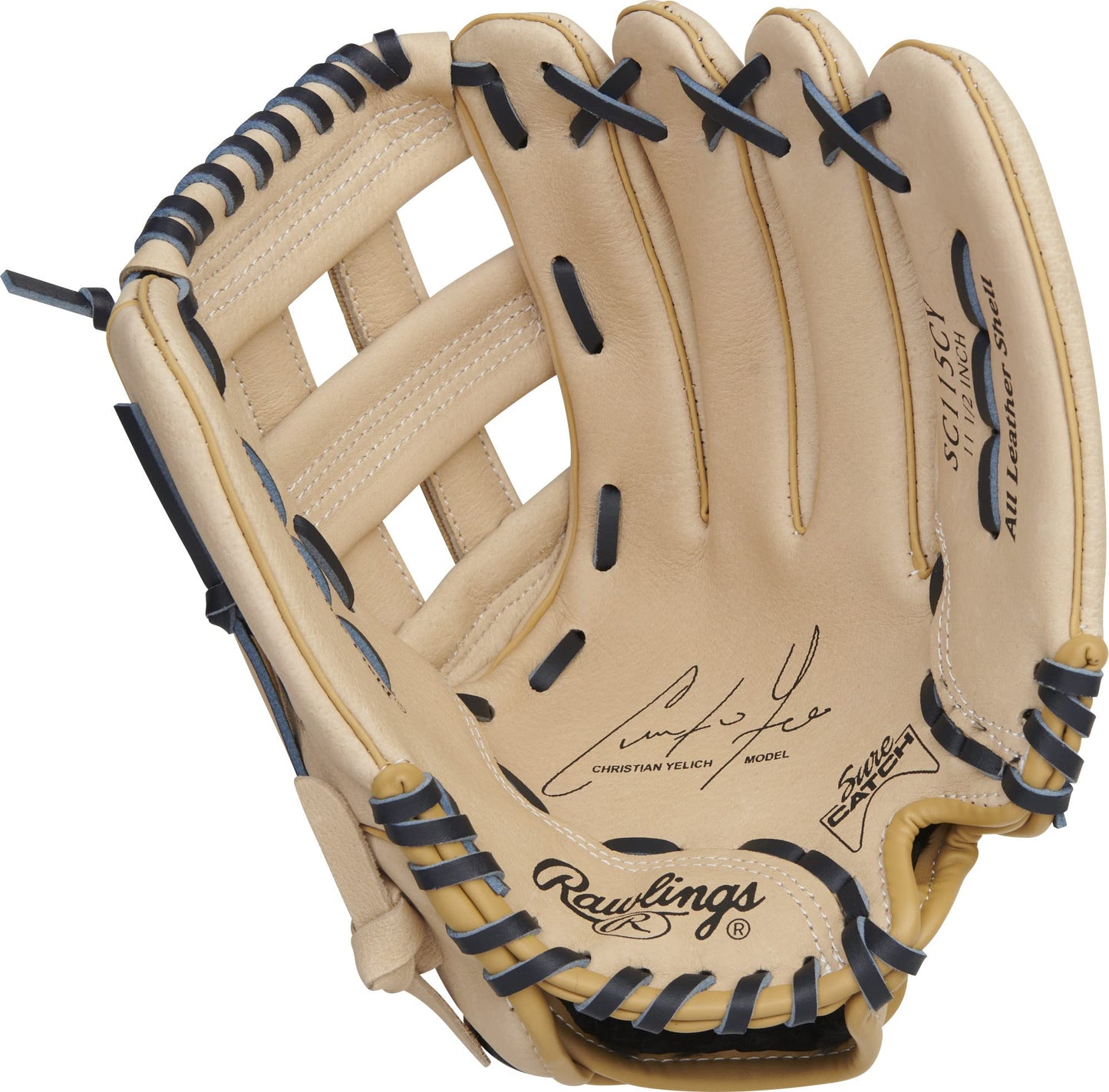 Rawlings | Sure Catch Guantes de béisbol Juveniles | Modelo Christian Yelich | Pro H-Web | 11.5 Pulgadas | Tiro a Mano Derecha